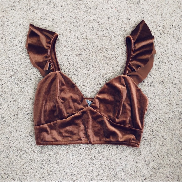 SOLD***Velvet crop top - Picture 2 of 2